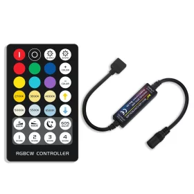 Controlador RGB CCT negro RF, 5V, 12V, 24V | AMPUL.eu