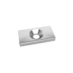 Magnet de neodim cu gaură de 4mm, 20x10x3mm, N35 | AMPUL.eu