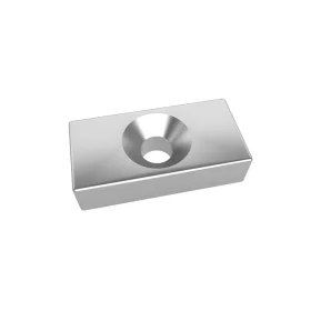 Magnet de neodim cu gaură de 4mm, 20x10x5mm, N35 | AMPUL.eu