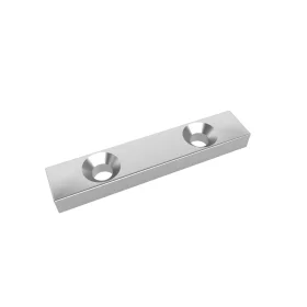 Neodimov magnet z luknjami 5mm, 50x10x5mm, N35 | AMPUL.eu
