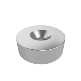 Neodímium mágnes 6mm-es lyukkal, ⌀30x10mm, N35, AMPUL.eu