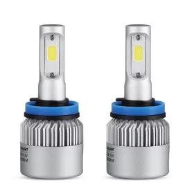 Set of LED car bulbs with socket H11, COB LED, 4000lm, 12V