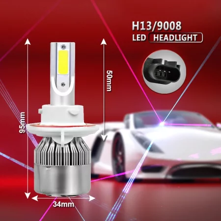 Juego de bombillas LED para coche con casquillo H13, LED