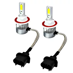 Sæt LED-pærer til biler med fatning H13, COB LED, 4000lm