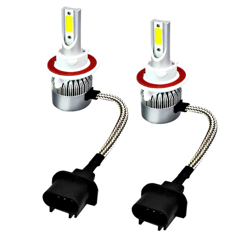 Set of LED car bulbs with socket H11, COB LED, 4000lm, 12V