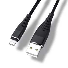 Cablu de încărcare și date, Apple Lightning, negru, 20 cm |
