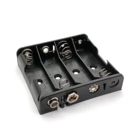 Battery box for 4 AA batteries, 6V with 9V battery base