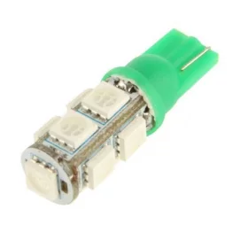 LED 9x 5050 SMD socket T10, W5W - Green | AMPUL.eu