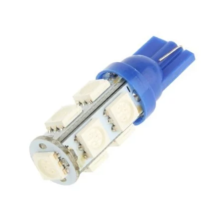 LED 9x 5050 SMD pätice T10, W5W - Modrá | AMPUL.eu