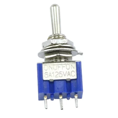 Mini lever switch MTS-103, ON-OFF-ON, 3-pin | AMPUL.eu