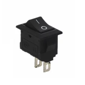 Mini rectangular rocker switch KCD11-101, black 250V/3A |
