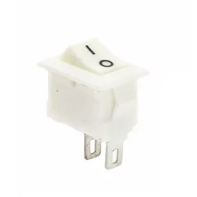 Mini rectangular rocker switch KCD11-101, white 250V/3A |