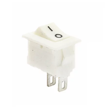 Mini interrupteur à bascule rectangulaire KCD11-101, blanc