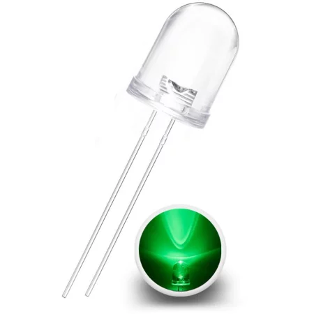 Dioda LED 10mm, zielona | AMPUL.eu