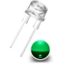 LED Diode 8mm, Green, 0.5W, 11000mcd/140°, 45lm | AMPUL.eu