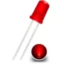 LED Diode 5mm, Red diffuse | AMPUL.eu