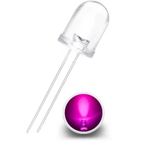 LED dioda 10 mm, roza | AMPUL.eu