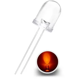 Diodă LED 10mm, portocaliu, AMPUL.eu