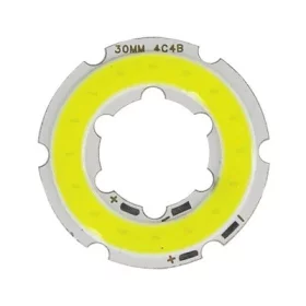 COB LED-diode ⌀30mm, 3W, hvid | AMPUL.eu