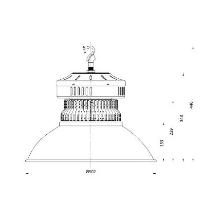 Projecteur d'intérieur UFO 150W, 120°, blanc 5500-6500K