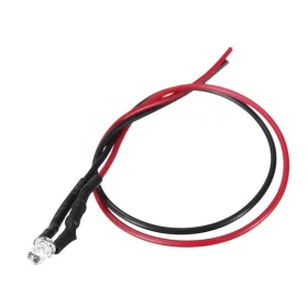 LED-diod 3mm med motstånd, 20cm, röd | AMPUL.eu