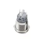 Spínač kovový bez aretace, stříbrný, průměr 21mm, IP65 | AMPUL.eu
