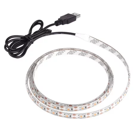 LED pásik 3528, 5V s USB, biely, 2 metry | AMPUL.eu