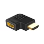 Priključni 90° adapter HDMI prav zasnovan za priključitev kabla HDMI v tesnih prostorih.