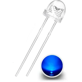 Diodo LED 5mm, 120°, blu | AMPUL.eu