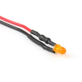 24V LED Dioda 3mm, Oranžová difuzní | AMPUL.eu