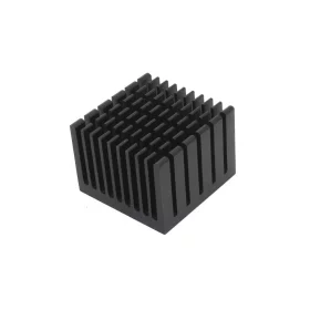 Alumínium hűtőborda 40x40x30mm, fekete színű | AMPUL.eu