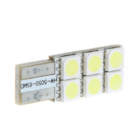 LED 6x 5050 SMD socket T10, W5W - White | AMPUL.eu