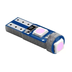 T5, 3x 3030 SMD LED, 1,2W - różowy | AMPUL.eu