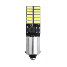 LED 24x 4014 SMD socket BA9S, T4W, CANBUS - Alb | AMPUL.eu