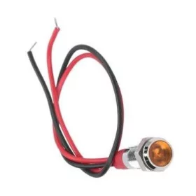 Kovinski LED indikator 12V/24V, za luknje premera 6 mm