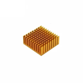Aluminum heat sink 35x35x14mm with hot melt adhesive tape |