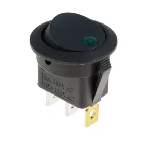 Cradle switch round 250V, LED dot | AMPUL.eu