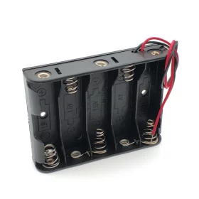 Bateriový box pro 5 kusů AA baterie, 7.5V | AMPUL.eu