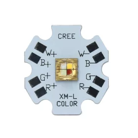 Cree 12W XML RGBWWW LED på 20mm PCB board | AMPUL.eu