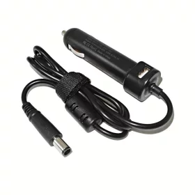 Car charger for DELL laptops, 19.5V, 90W, 7.4x5.0mm with USB output |