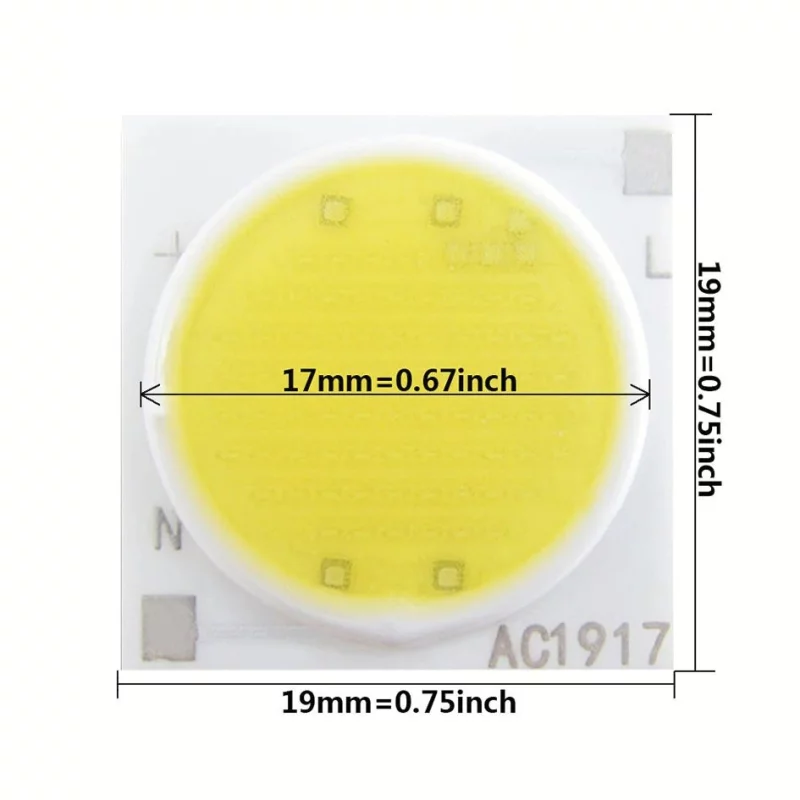 væv ledig stilling meget COB LED Diode with ceramic PCB, 12W, AC 220-240V, 1200lm | AMPUL.eu Color  of light Warm white (3000-3500K)