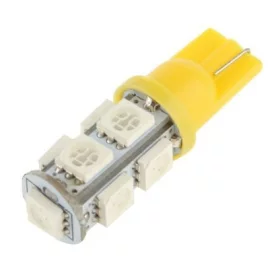 LED 9x 5050 SMD socket T10, W5W - Yellow | AMPUL.eu