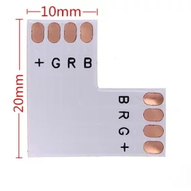 L for LED strips, 4-pin, 10mm | AMPUL.eu