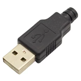 USB A típusú kábelcsatlakozó, hímivarú, AMPUL.eu