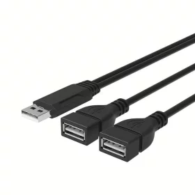 Priză USB 2.0, negru, AMPUL.eu