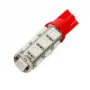 LED 13x 5050 SMD foglalat T10, W5W - piros | AMPUL.eu