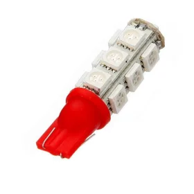 LED 13x 5050 SMD socket T10, W5W - Red | AMPUL.eu