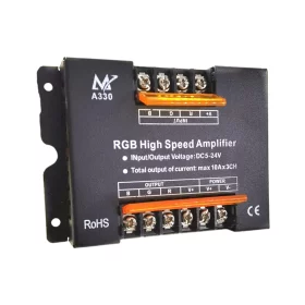 Amplifier for RGB LED strips, 3x10A, 5V-24V | AMPUL.eu