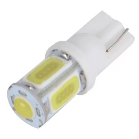 Enchufe LED 5x COB T10, W5W - Blanco | AMPUL.eu