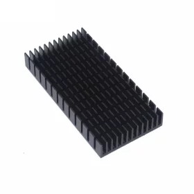 Aluminum heat sink 80x40x11mm with hot melt adhesive tape |